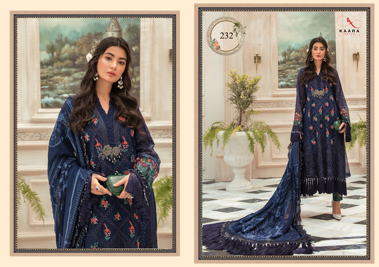 Kaara Presents Mbroidered M Print Collection Of Embroidered Designer Pakistani Suits