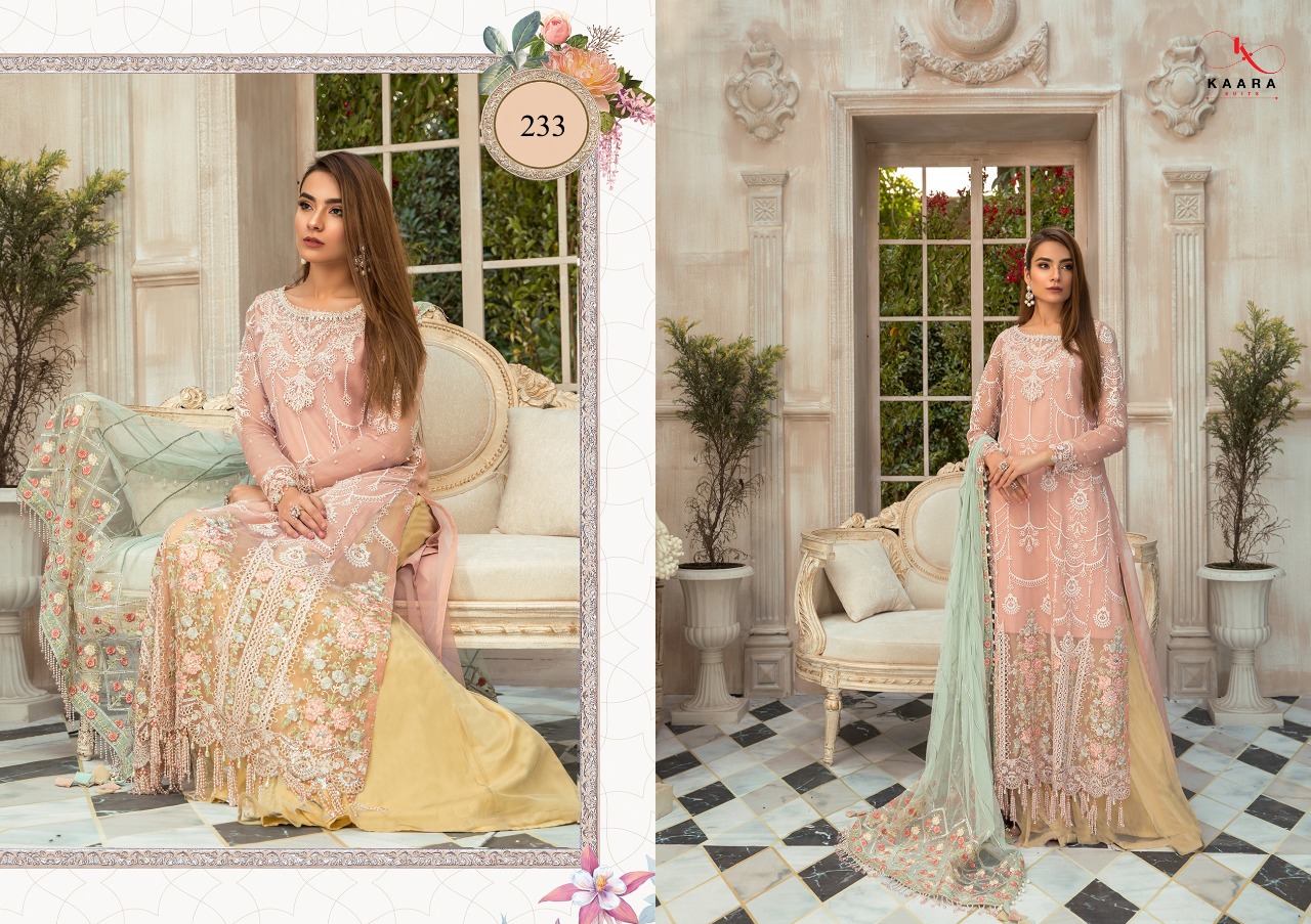 Kaara Presents Mbroidered M Print Collection Of Embroidered Designer Pakistani Suits