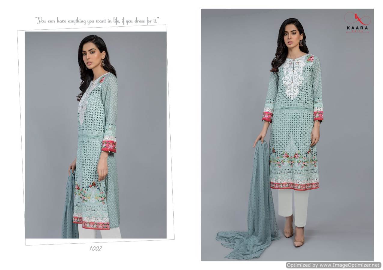 Kaara Presents Mariya B Lawn Blockbuster Silver Stiffy Work With Embroidery Patches Designer Pakistani Suit