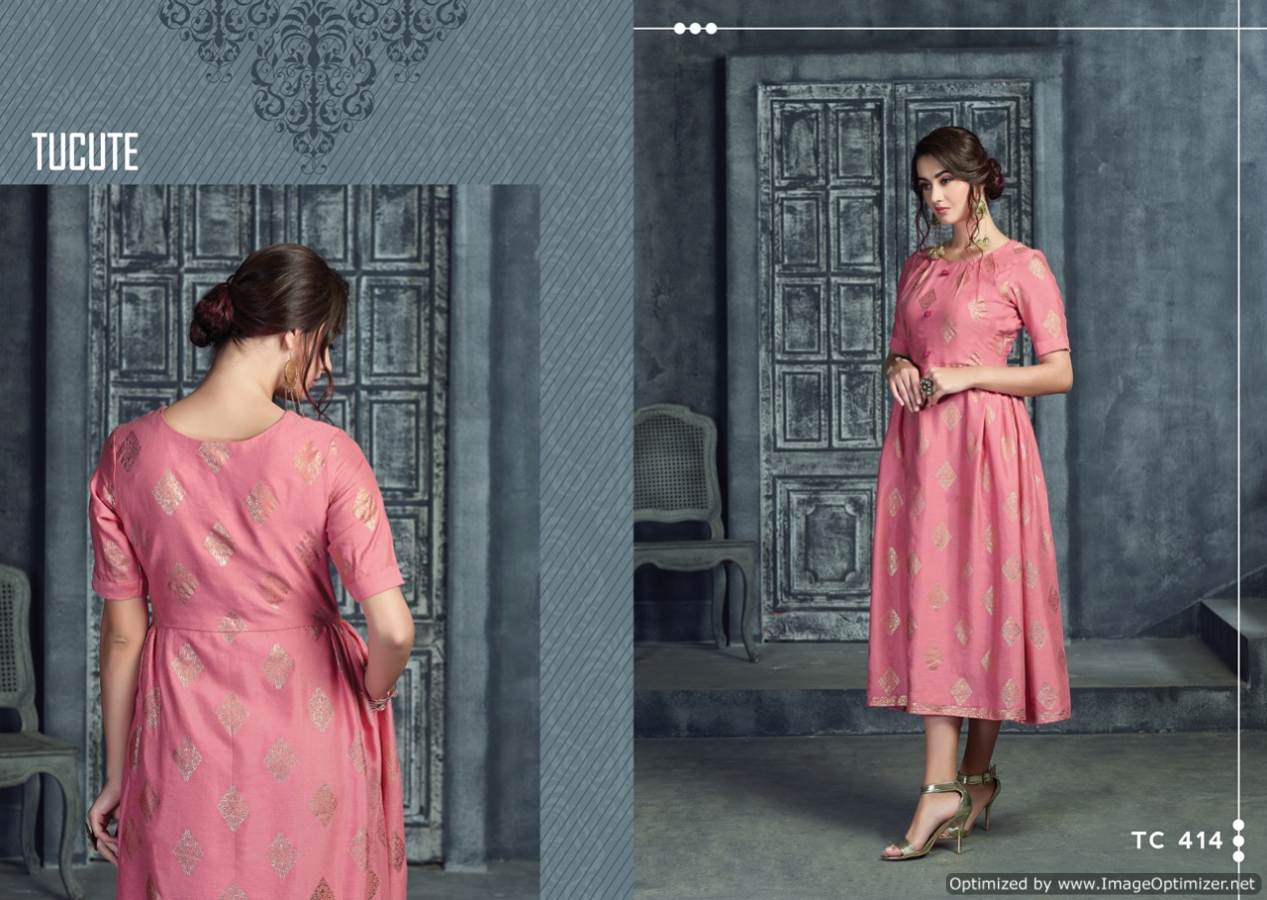 Karma Presents Tucute 414 Series Collection Of Rayon Rich Look Casual Wear Kurtis