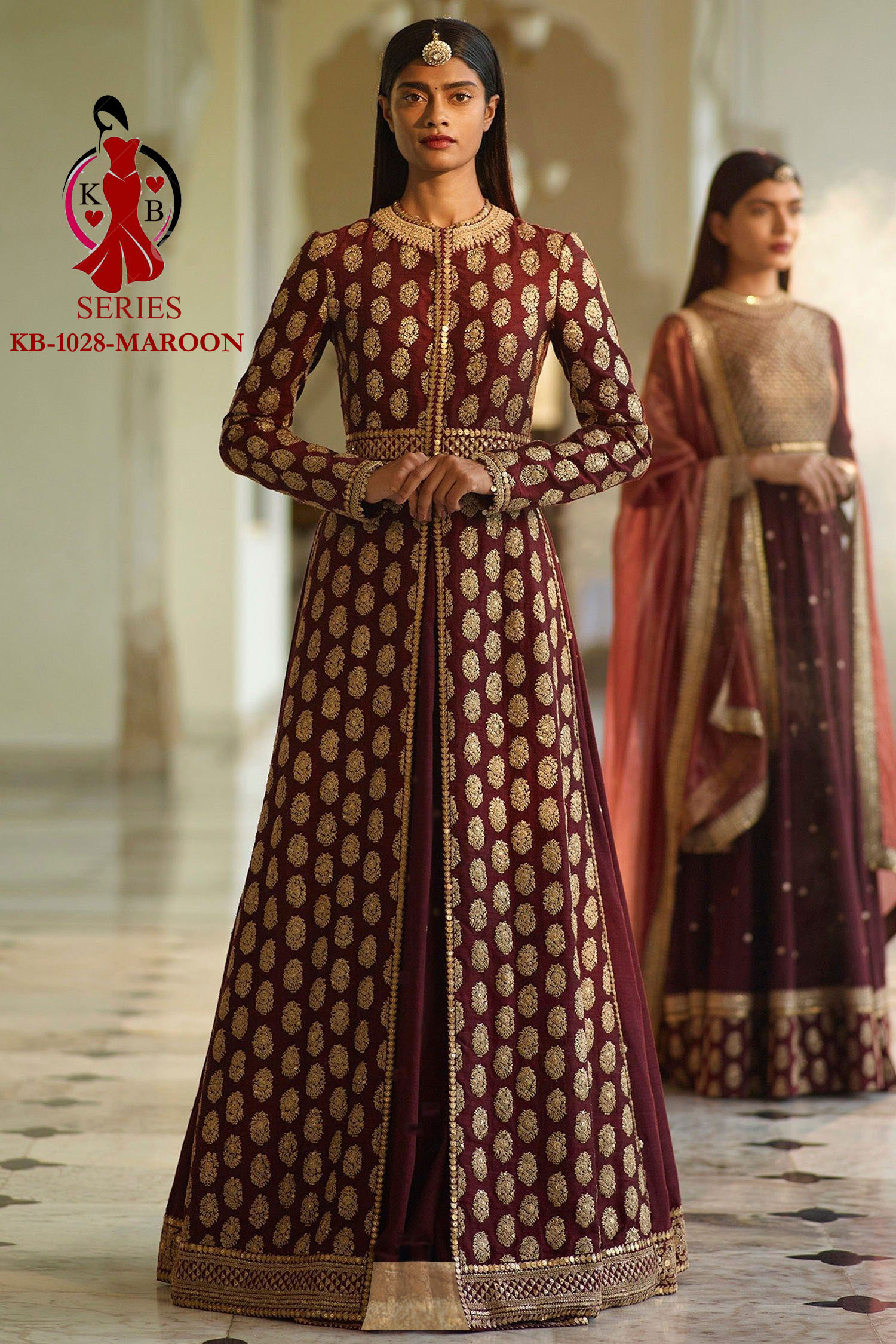 Kb Series Presents 1028 Colours Collection Of Heavy Silk Embroidered Eid Special Lehenga Suits