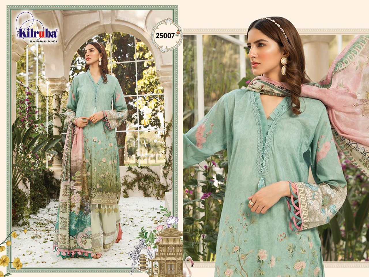 Kilruba Presents M Print Lawn Collection 2020 Patch Embroidered And Lawn Printed Pakistani Suit