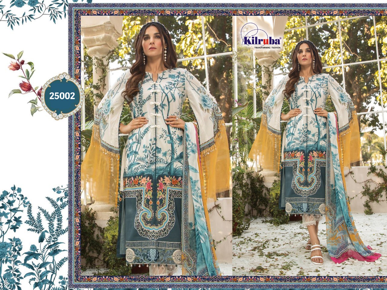 Kilruba Presents M Print Lawn Collection 2020 Patch Embroidered And Lawn Printed Pakistani Suit