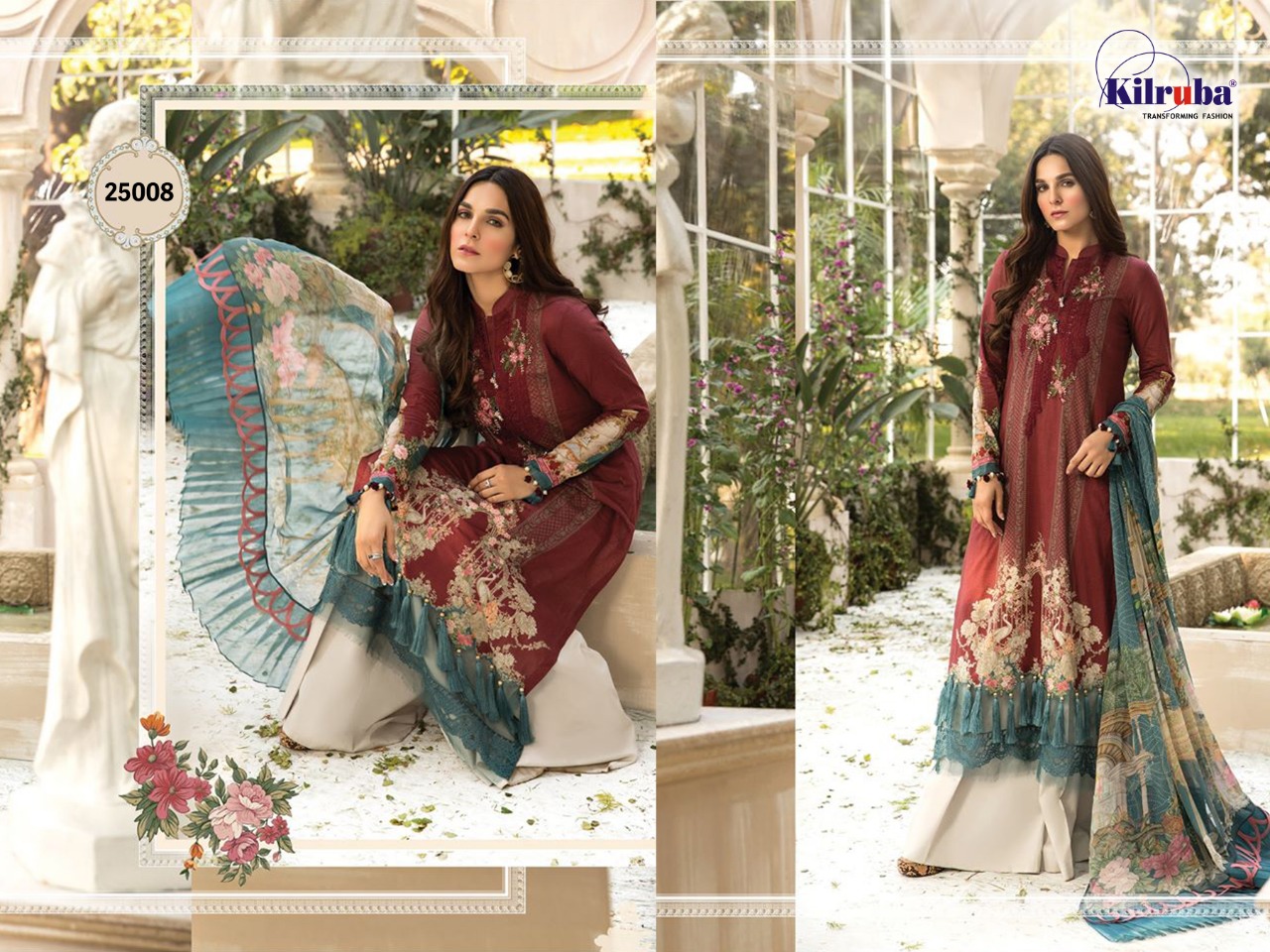 Kilruba Presents M Print Lawn Collection 2020 Patch Embroidered And Lawn Printed Pakistani Suit