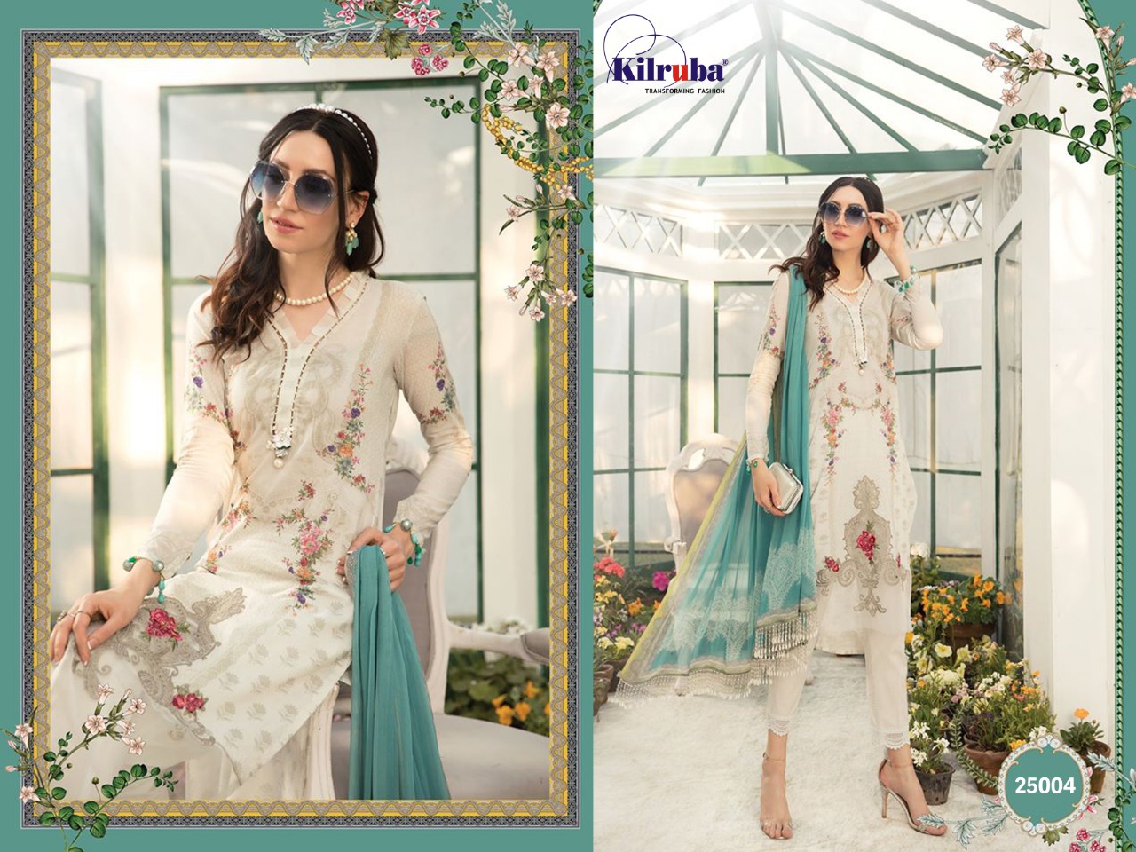 Kilruba Presents M Print Lawn Collection 2020 Patch Embroidered And Lawn Printed Pakistani Suit