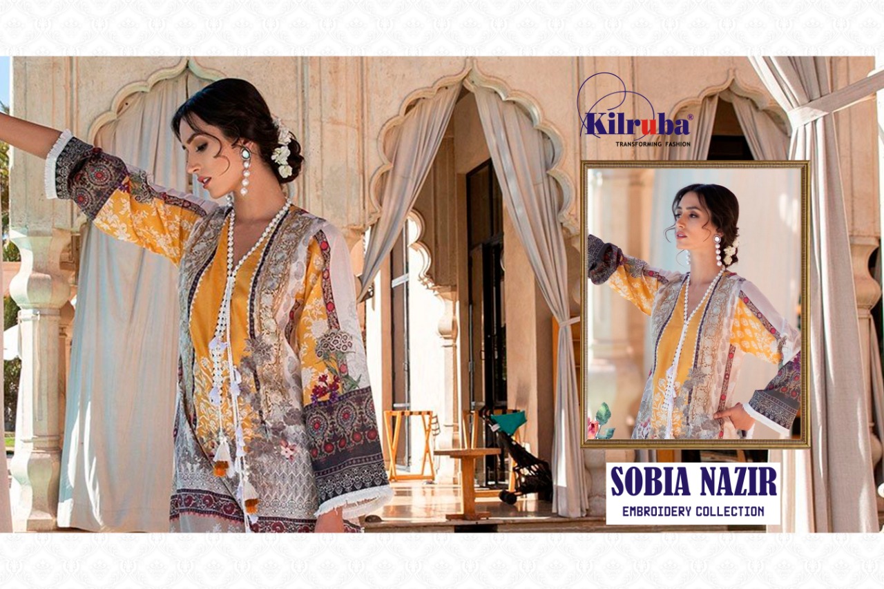 Kilruba Presents Sobia Nazir Embroidery Collection Of Lawn Cotton Pakistani Suits