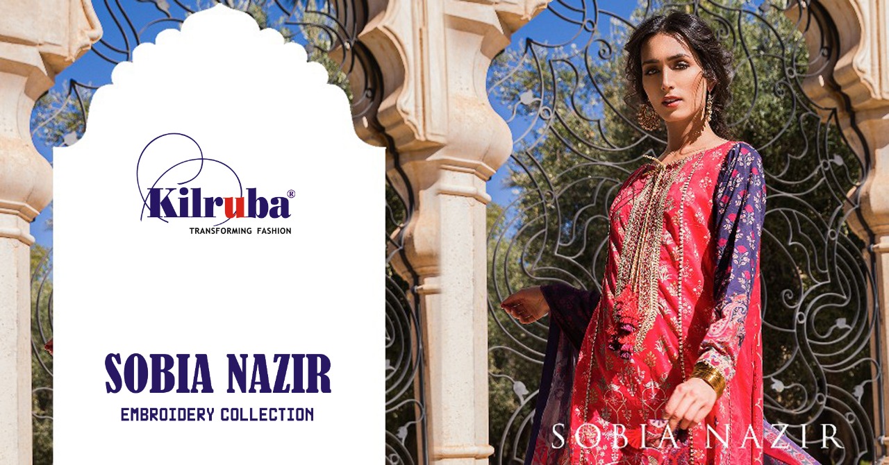 Kilruba Presents Sobia Nazir Embroidery Collection Of Lawn Cotton Pakistani Suits