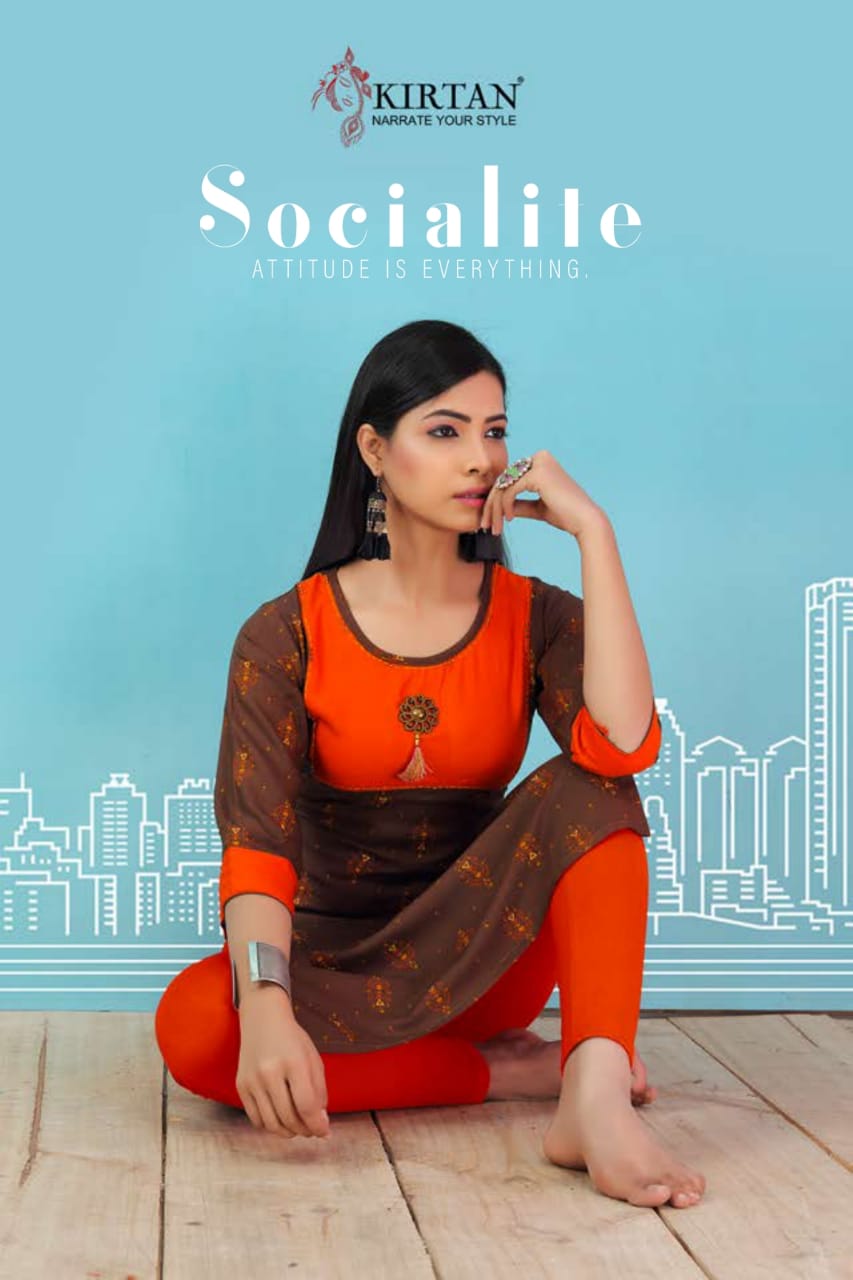 Kirtan Presents Patang Collection Oof Rayon Printed Casual Kurtis