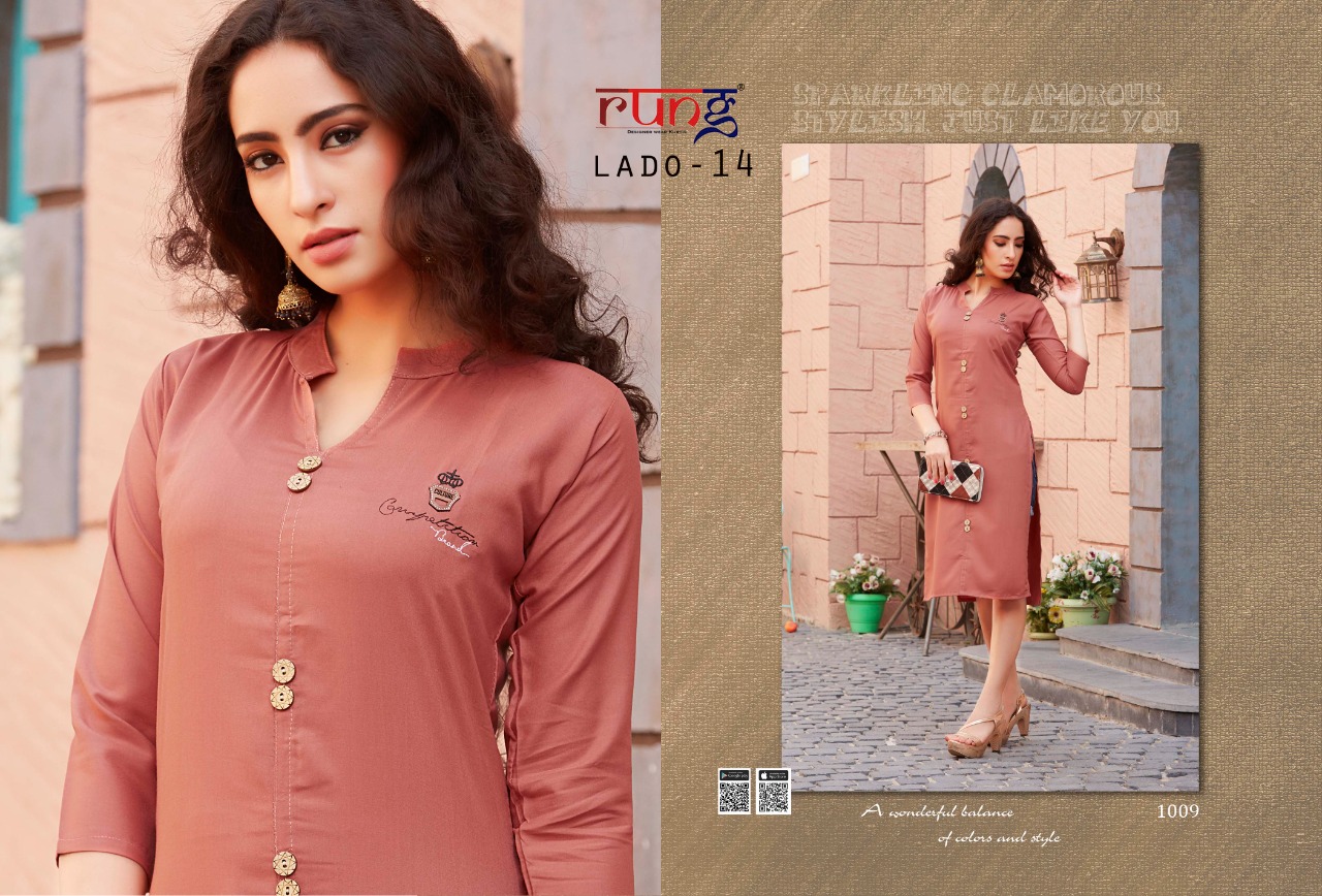 Rung Presents Lado 14 Casual Kurtis Catalogue