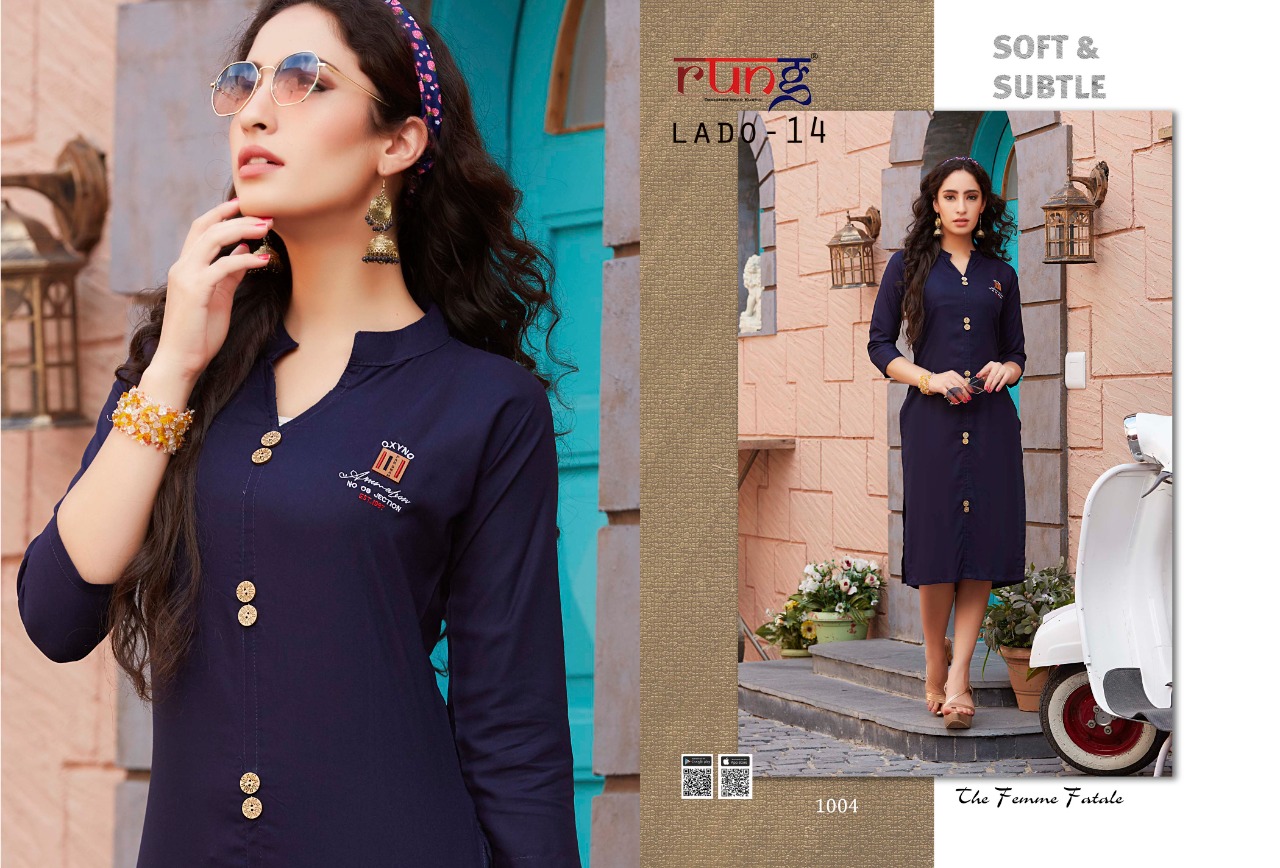 Rung Presents Lado 14 Casual Kurtis Catalogue