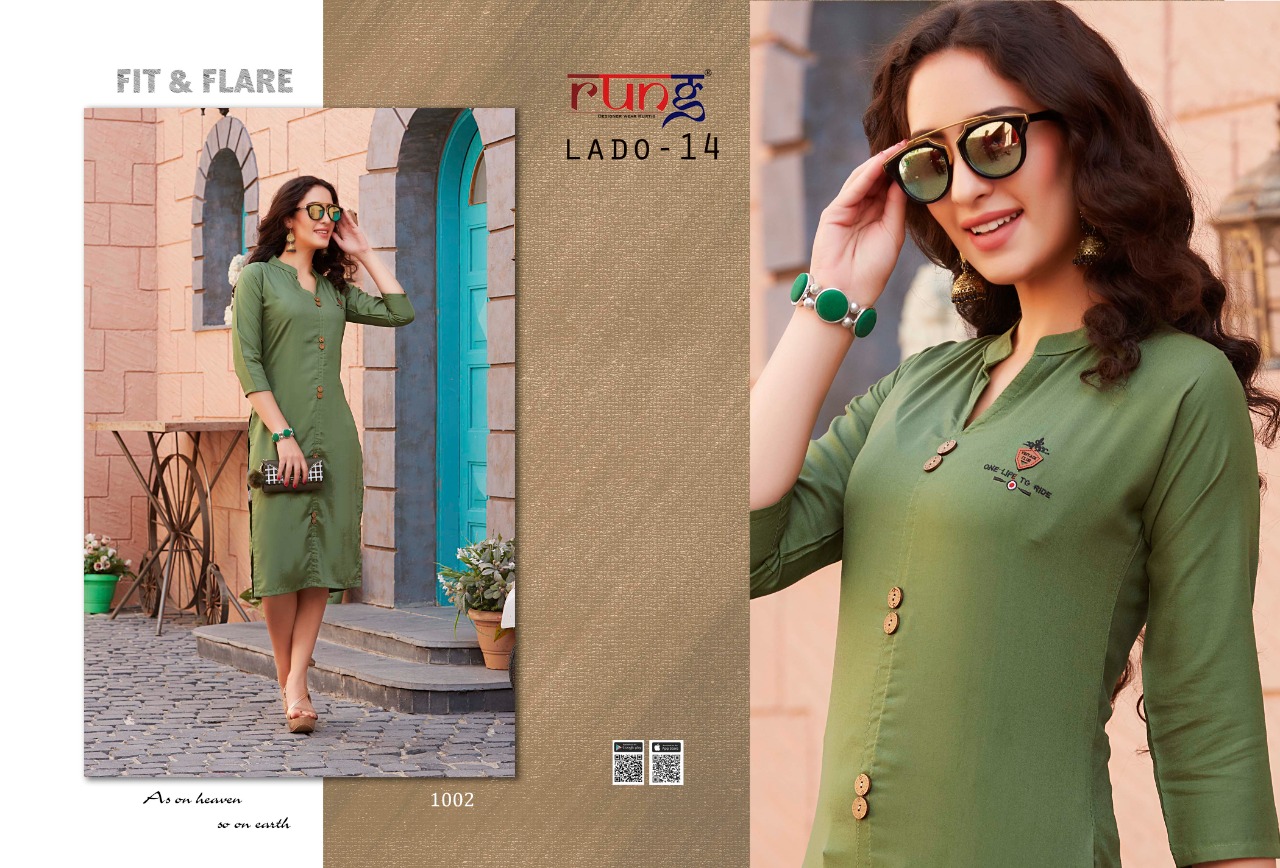 Rung Presents Lado 14 Casual Kurtis Catalogue