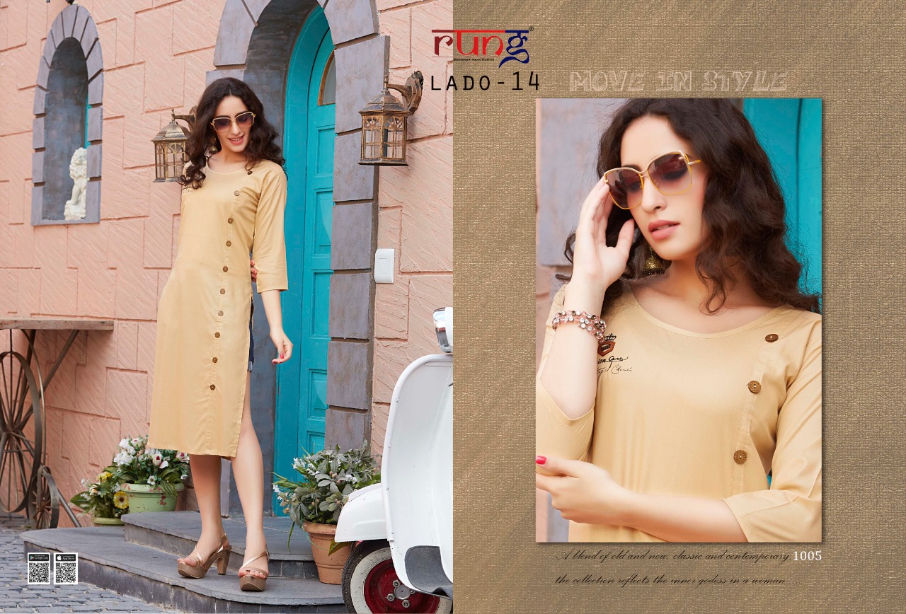 Rung Presents Lado 14 Casual Kurtis Catalogue