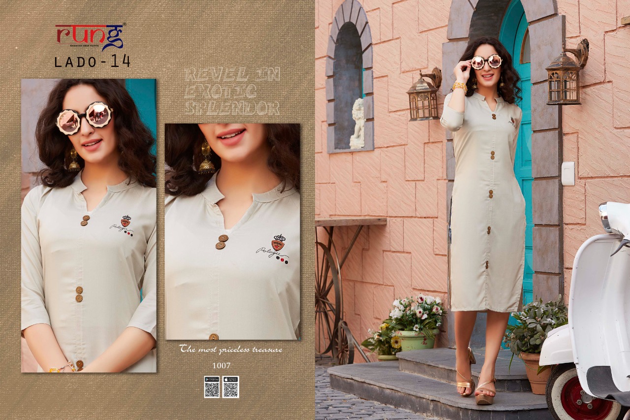 Rung Presents Lado 14 Casual Kurtis Catalogue