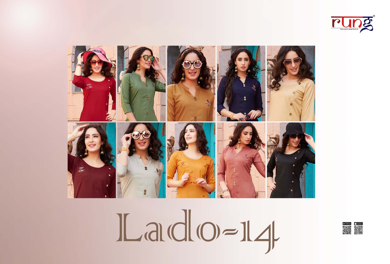 Rung Presents Lado 14 Casual Kurtis Catalogue