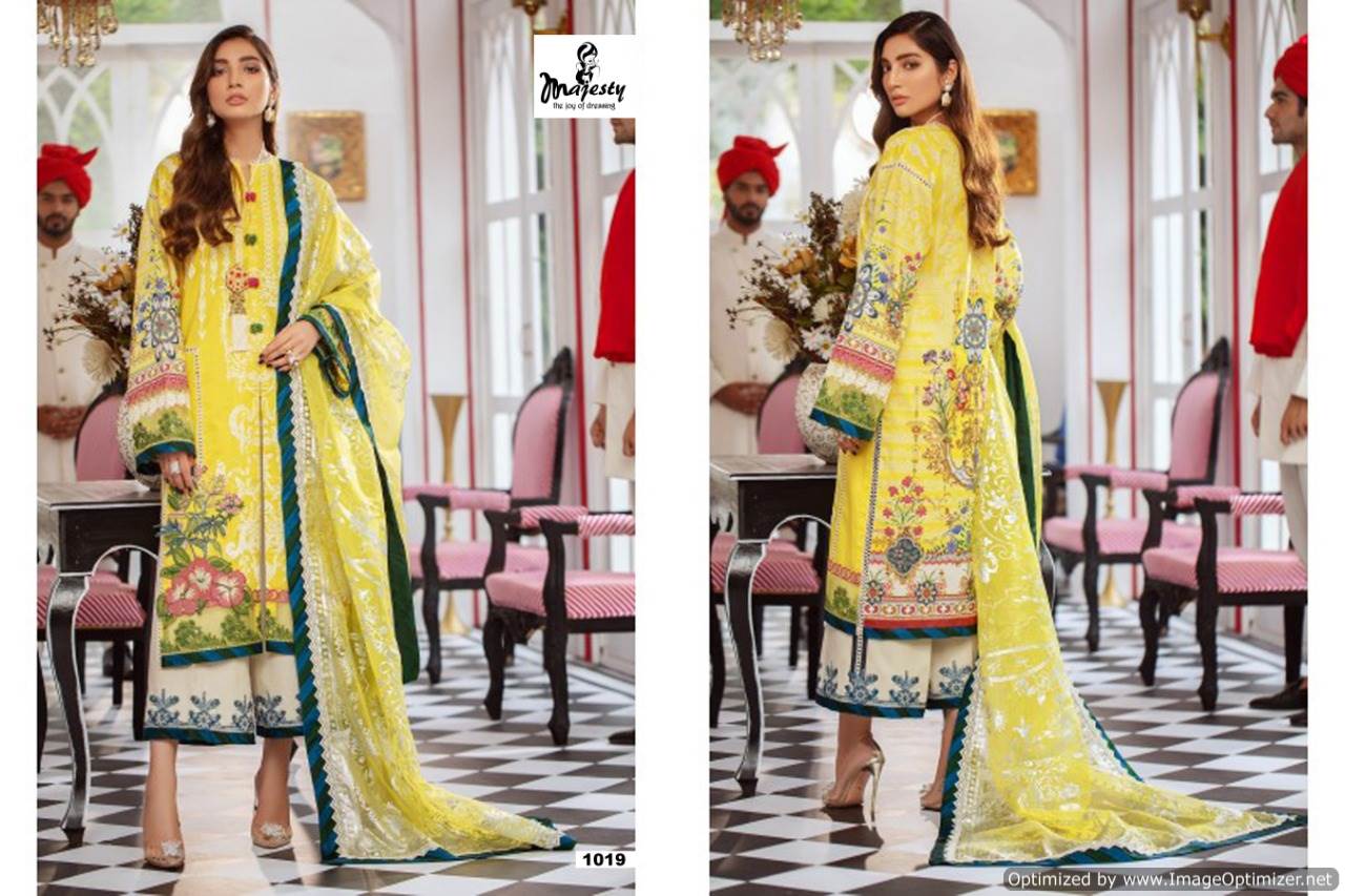 Majesty Presents Firdous 3 Collection Of Appealing Embroidery Pakistani Suits