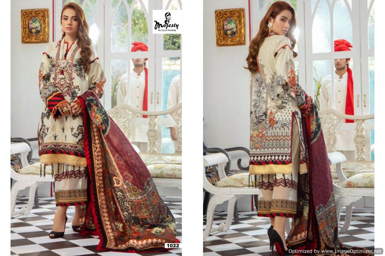 Majesty Presents Firdous 3 Collection Of Appealing Embroidery Pakistani Suits