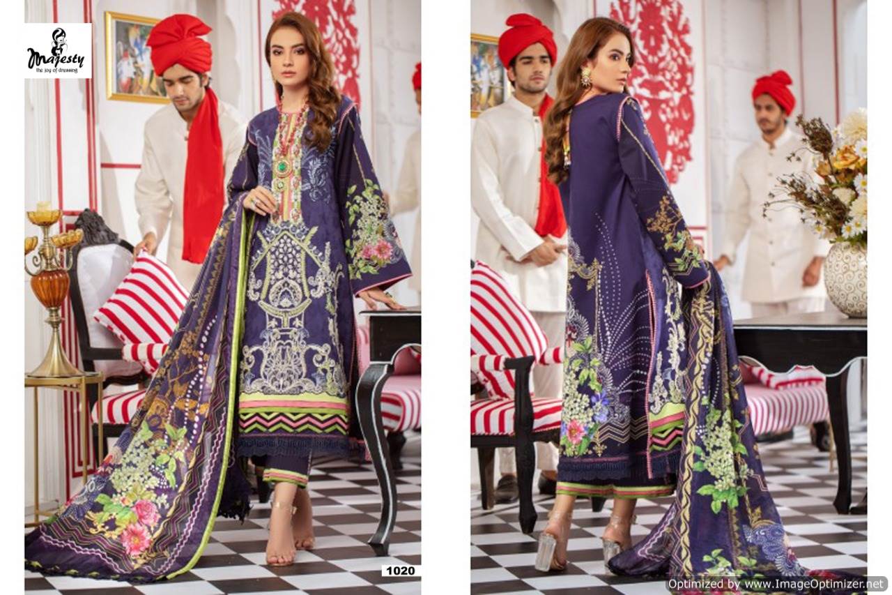 Majesty Presents Firdous 3 Collection Of Appealing Embroidery Pakistani Suits