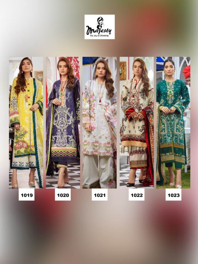 Majesty Presents Firdous 3 Collection Of Appealing Embroidery Pakistani Suits