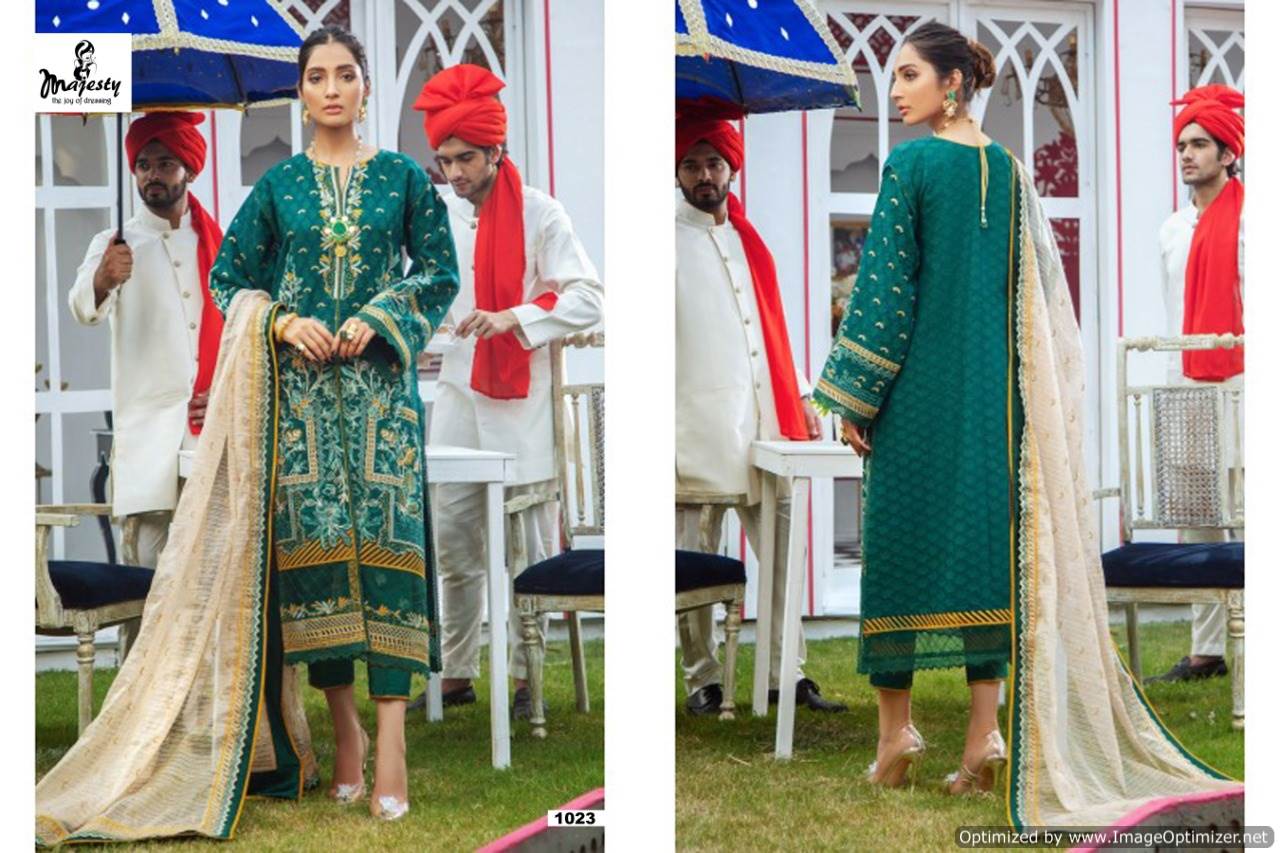 Majesty Presents Firdous 3 Collection Of Appealing Embroidery Pakistani Suits