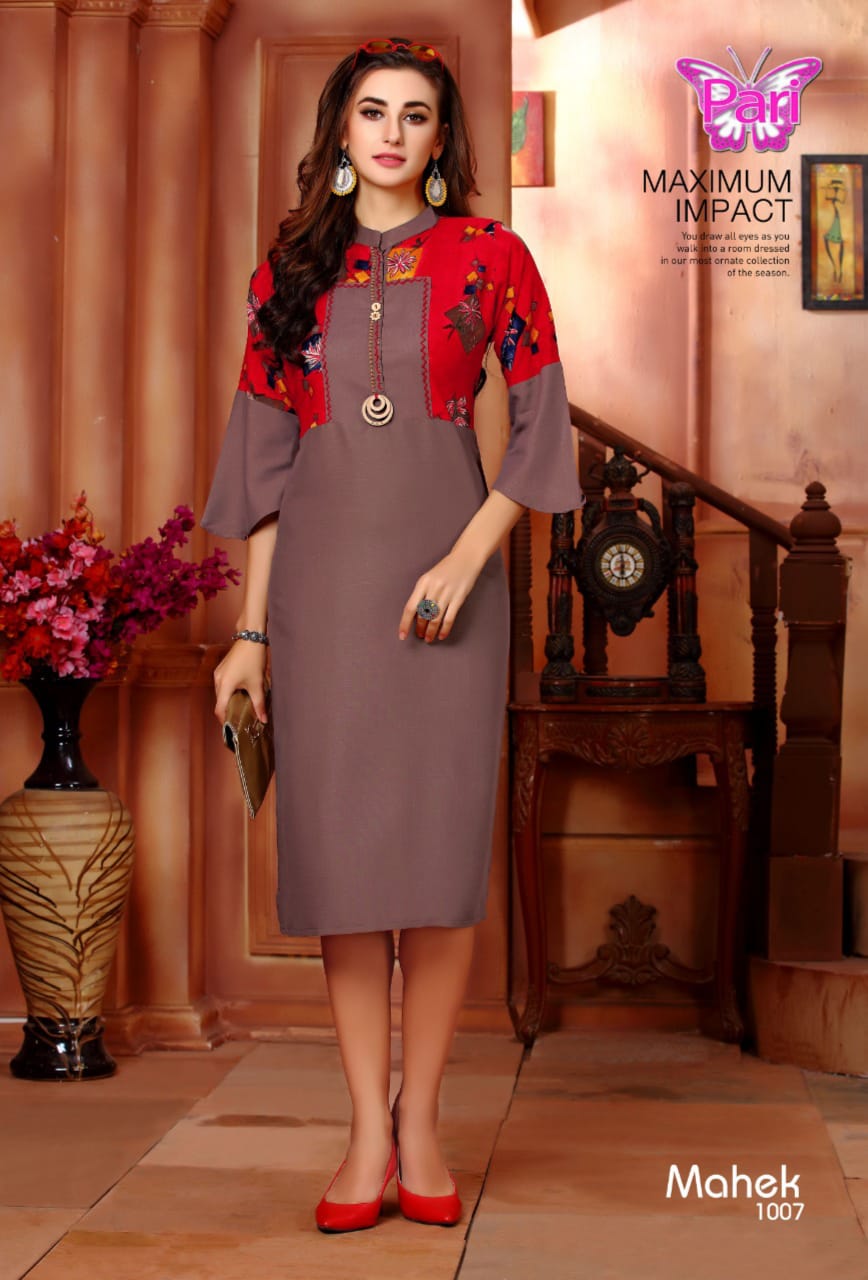 Pari Presents Mahek Collection Of Designer Rayon Kurtis