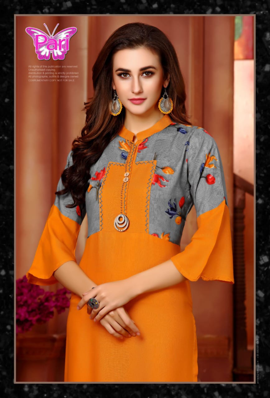 Pari Presents Mahek Collection Of Designer Rayon Kurtis