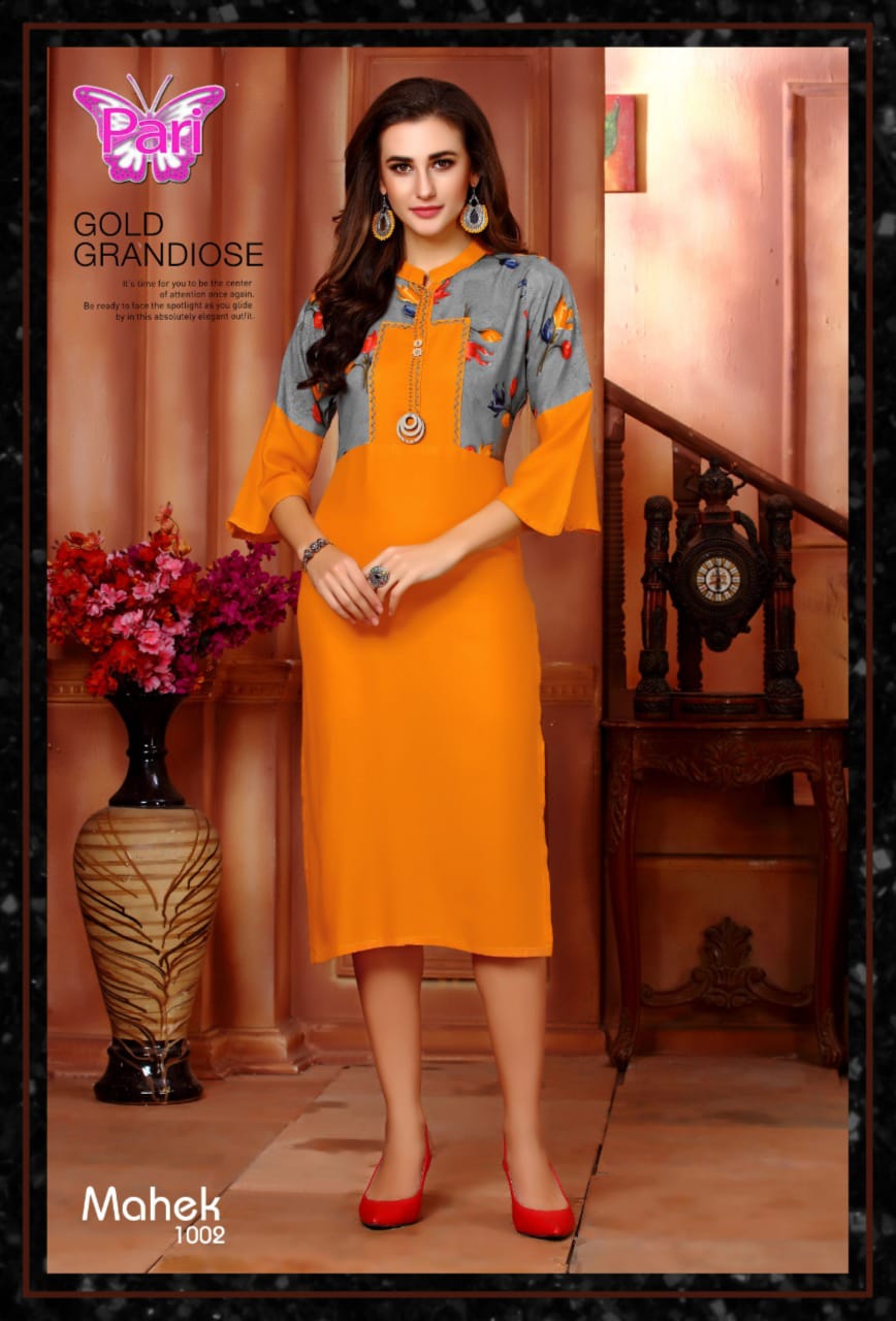 Pari Presents Mahek Collection Of Designer Rayon Kurtis