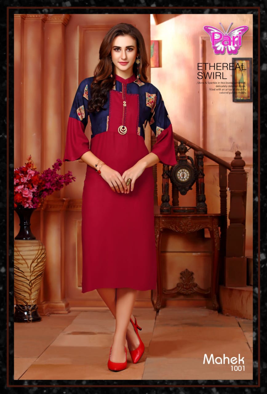 Pari Presents Mahek Collection Of Designer Rayon Kurtis