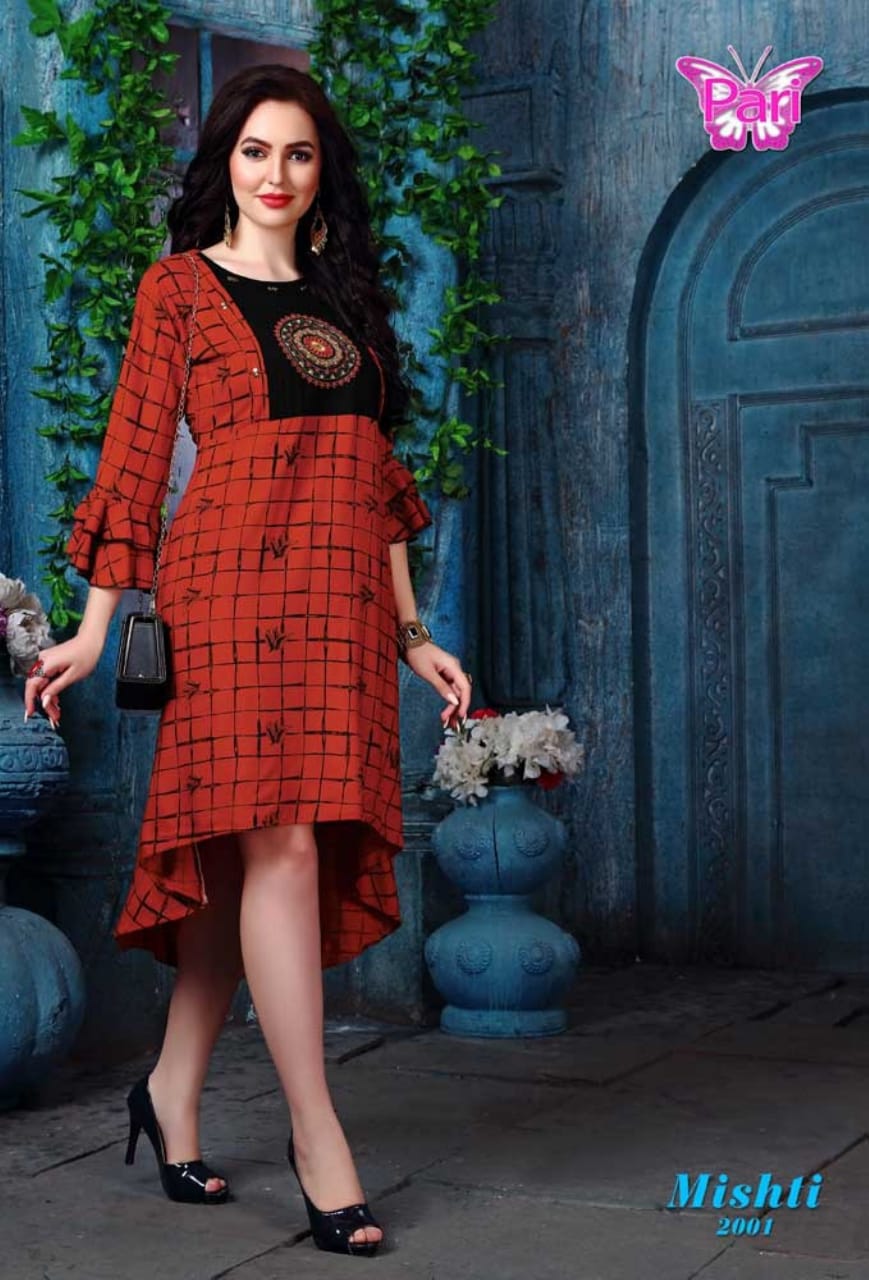 Pari Presents Misti 2 Collection Of Rayon Casual Wear Printed Kurtis