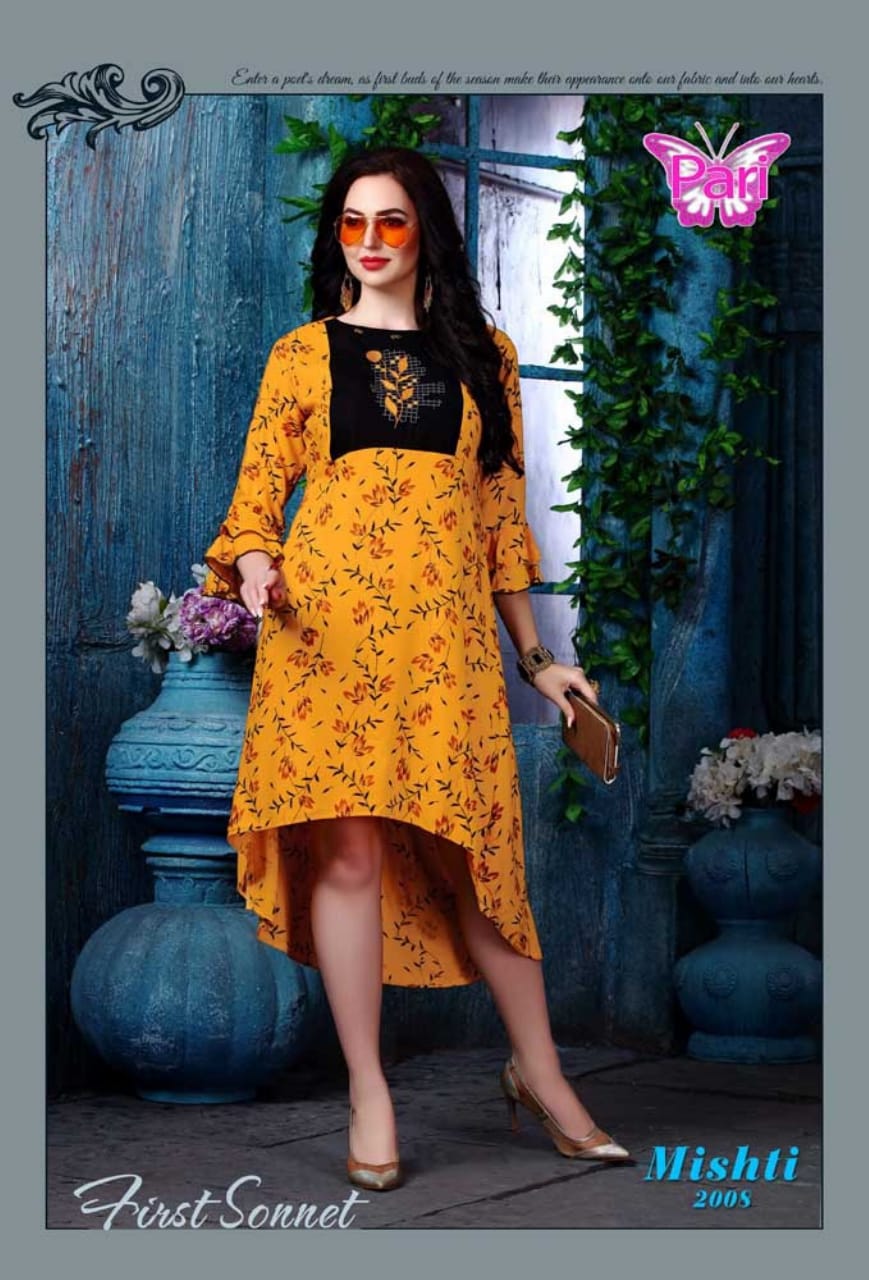 Pari Presents Misti 2 Collection Of Rayon Casual Wear Printed Kurtis