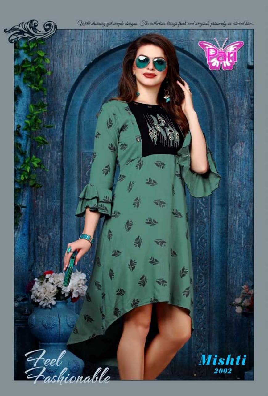 Pari Presents Misti 2 Collection Of Rayon Casual Wear Printed Kurtis