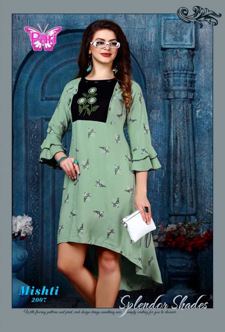 Pari Presents Misti 2 Collection Of Rayon Casual Wear Printed Kurtis