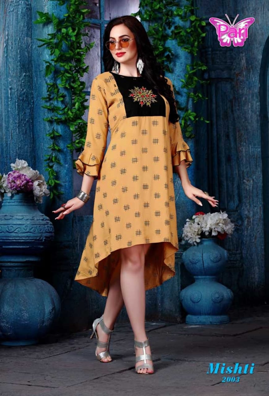 Pari Presents Misti 2 Collection Of Rayon Casual Wear Printed Kurtis