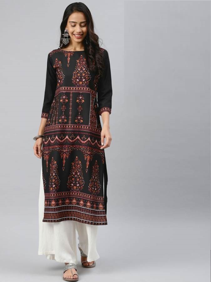 Rang Presents Vol 46 Crape Digital Printed Straight-cut Casual Kurtis