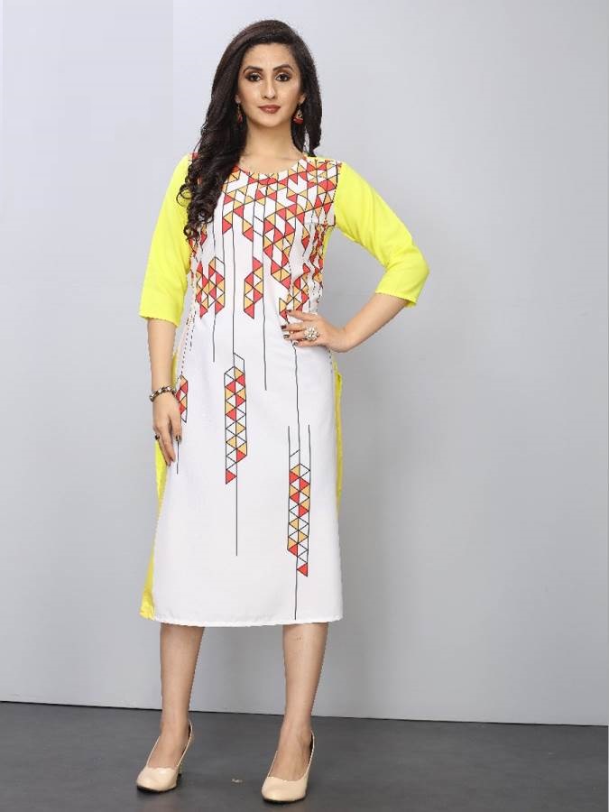 Rang Presents Vol 46 Crape Digital Printed Straight-cut Casual Kurtis