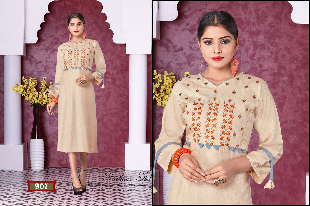 Royal Collection Presents Honey Chhaya Self Embroidered Casual Kurtis