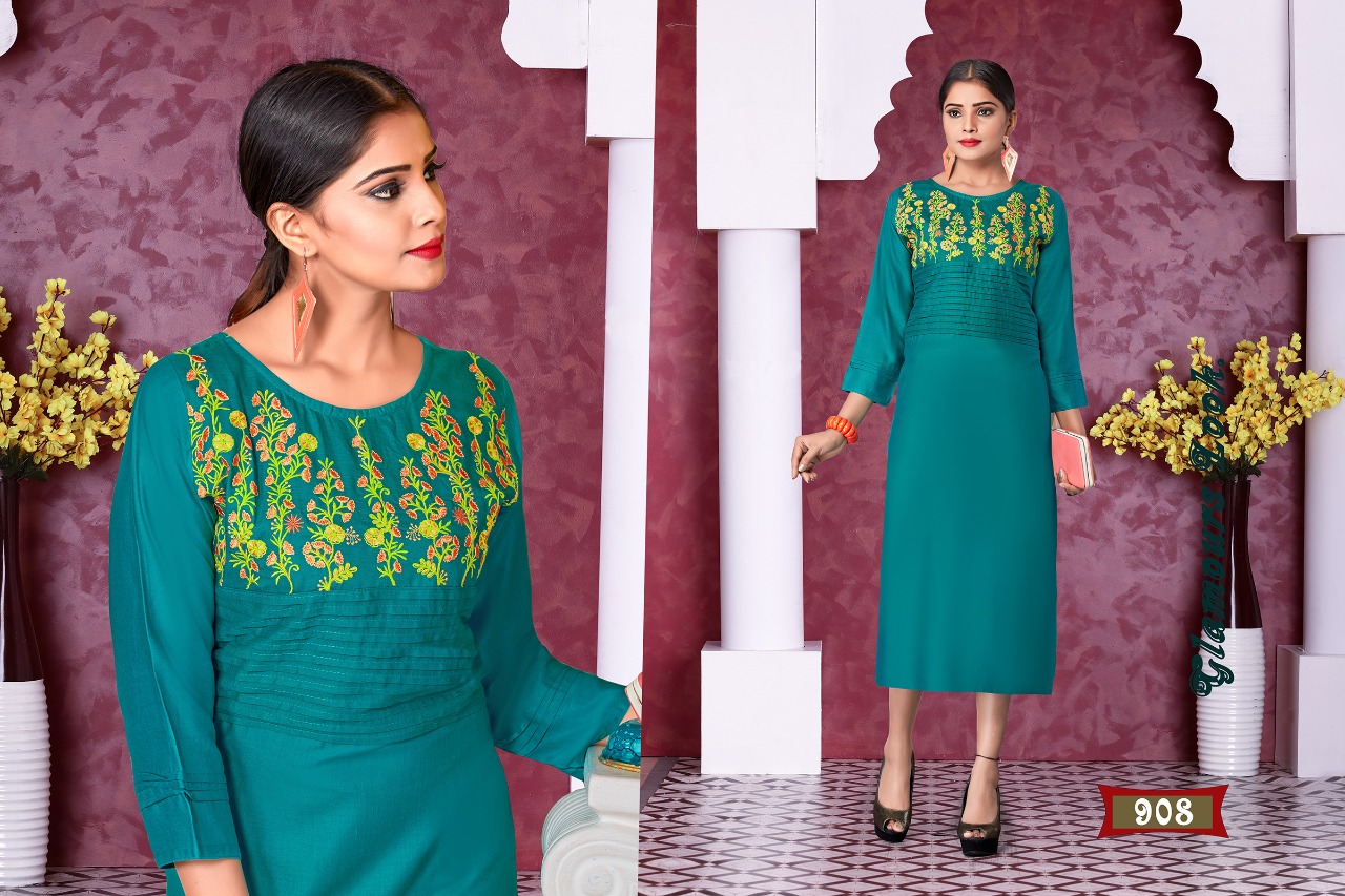 Royal Collection Presents Honey Chhaya Self Embroidered Casual Kurtis