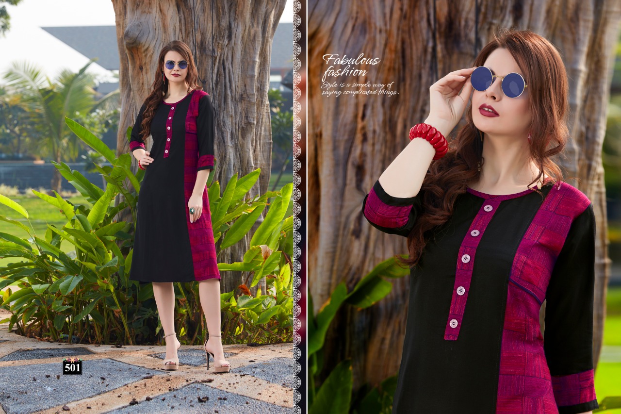 Royal Collection Presents Leaf Heavy Rayon Printed Designer Kurtis