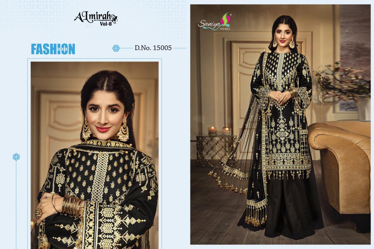 Saniya Presents Almirah 8 Heavy Self Embroidered Pure Cotton Designer Pakistani Suit