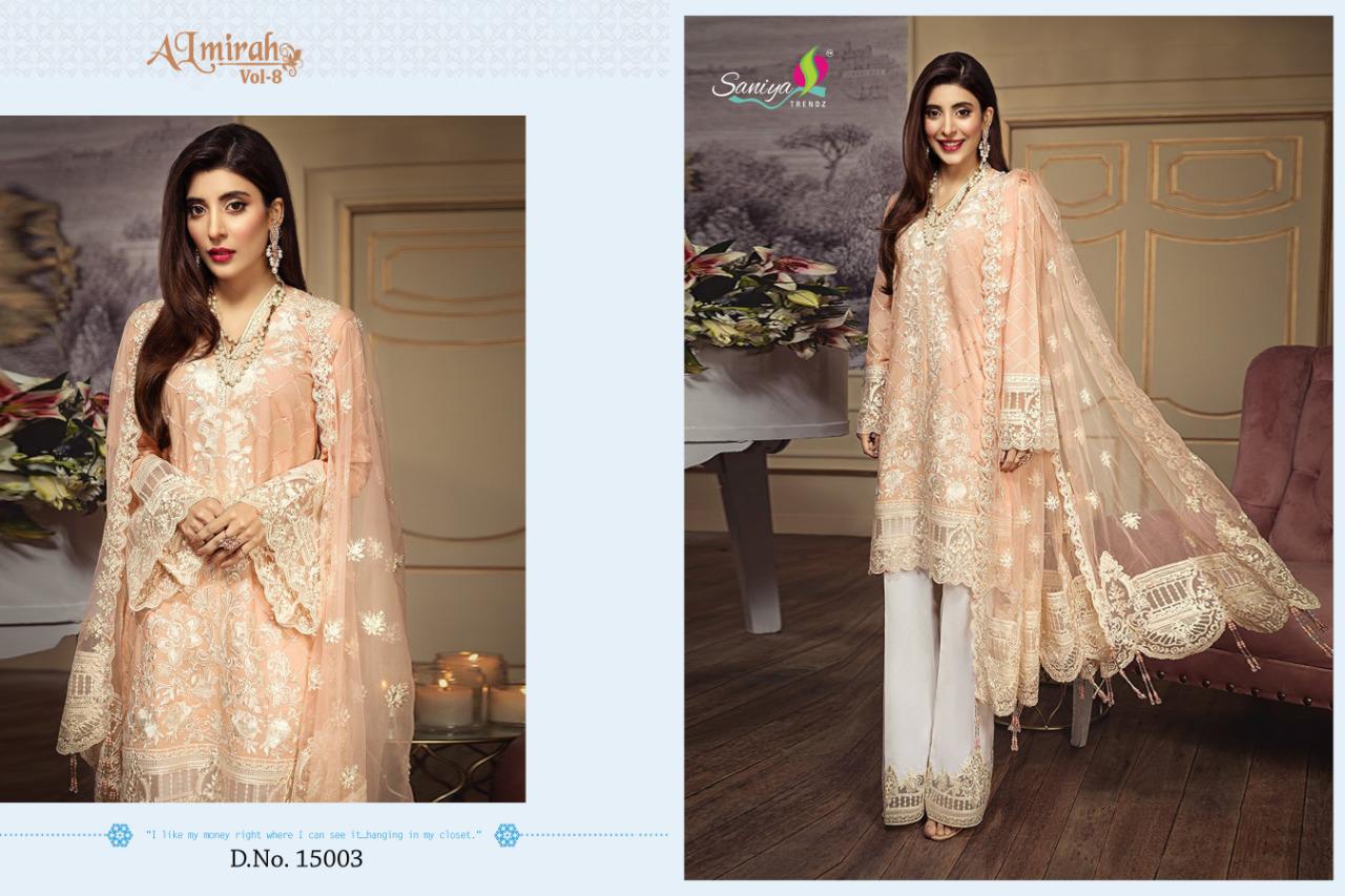 Saniya Presents Almirah 8 Heavy Self Embroidered Pure Cotton Designer Pakistani Suit