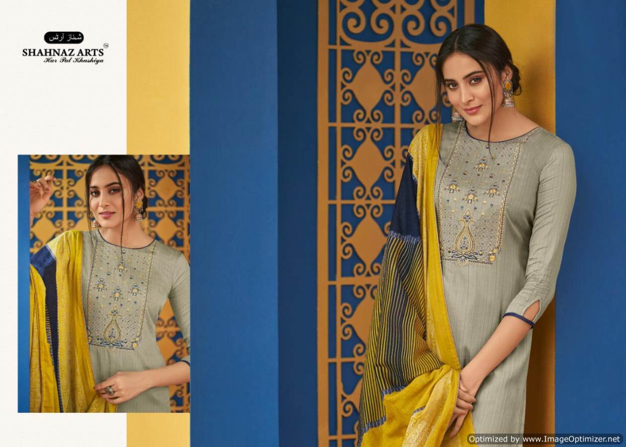 Shahnaz Presents Panihari 5 Collection Of Jam Cotton Fancy Embroidered And Digital Printed Dress Materials