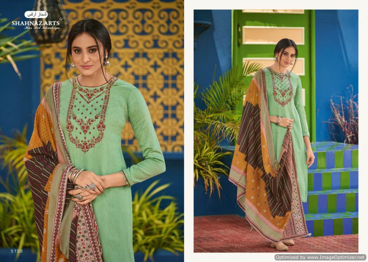 Shahnaz Presents Panihari 5 Collection Of Jam Cotton Fancy Embroidered And Digital Printed Dress Materials