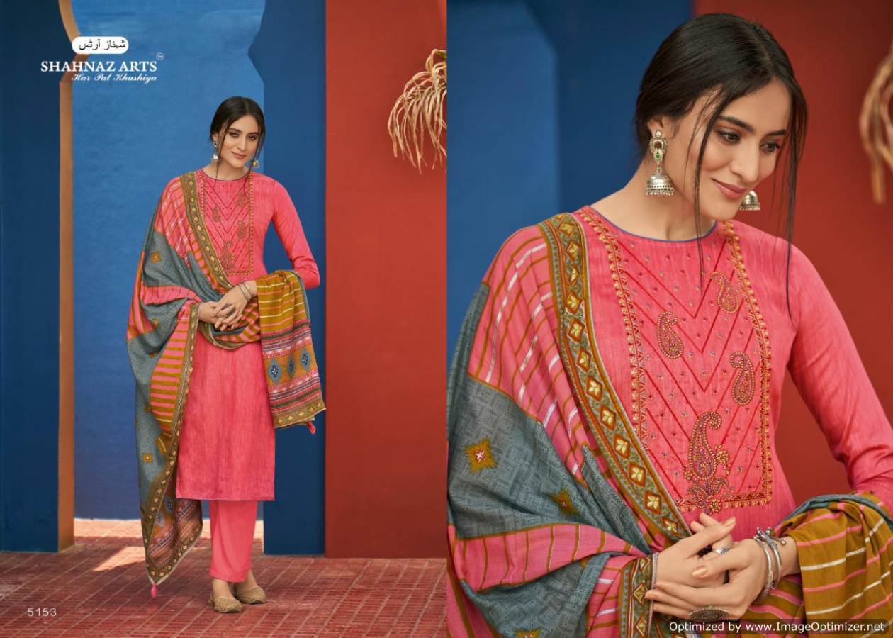 Shahnaz Presents Panihari 5 Collection Of Jam Cotton Fancy Embroidered And Digital Printed Dress Materials