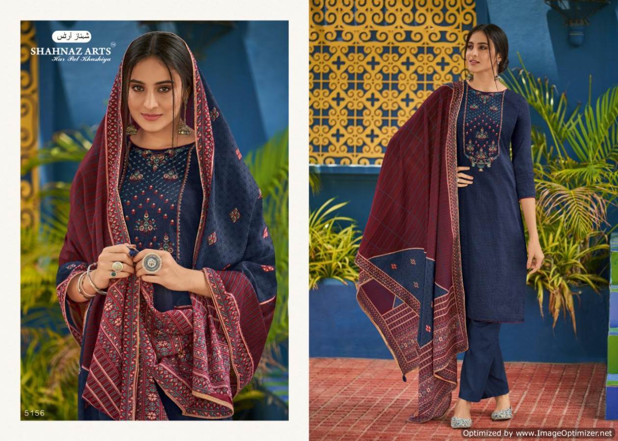 Shahnaz Presents Panihari 5 Collection Of Jam Cotton Fancy Embroidered And Digital Printed Dress Materials