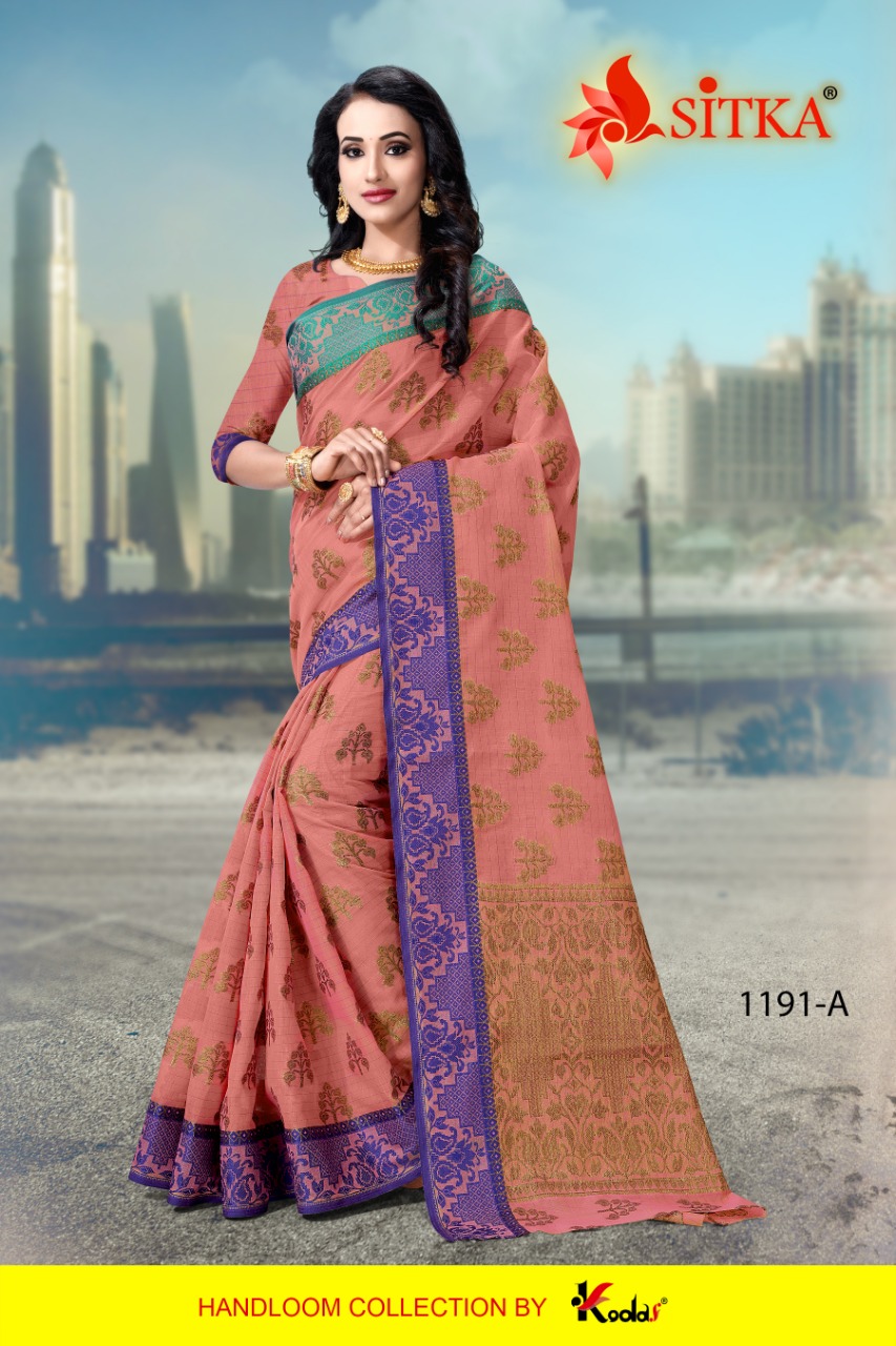 Sitka Presents Benzer 1191 Collection Of Cotton Silk Casual Wear Sarees