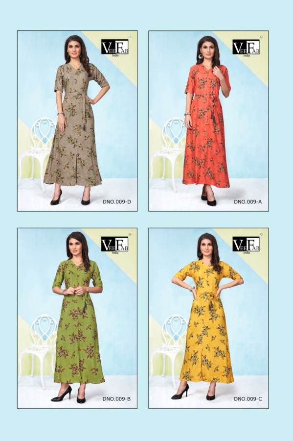 Vee Fab Presents Coin Master 6 Collection Of Rayon Printed Long Kurtis