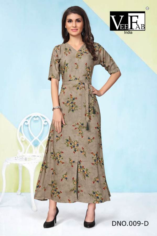 Vee Fab Presents Coin Master 6 Collection Of Rayon Printed Long Kurtis