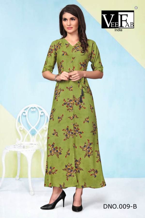 Vee Fab Presents Coin Master 6 Collection Of Rayon Printed Long Kurtis