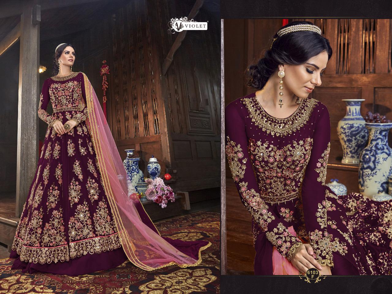 Violet Presents 6103 Colours Collection Of Butterfly Net Lehenga Suit