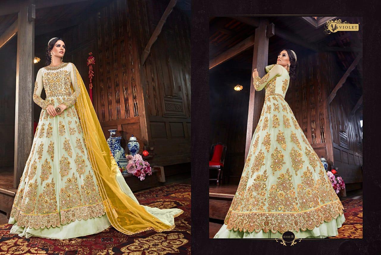 Violet Presents 6103 Colours Collection Of Butterfly Net Lehenga Suit