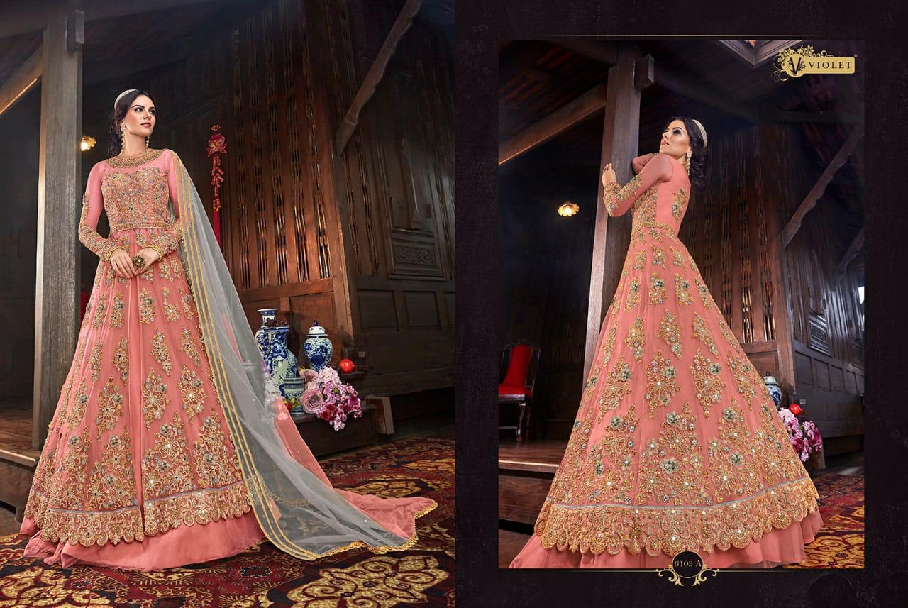 Violet Presents 6103 Colours Collection Of Butterfly Net Lehenga Suit